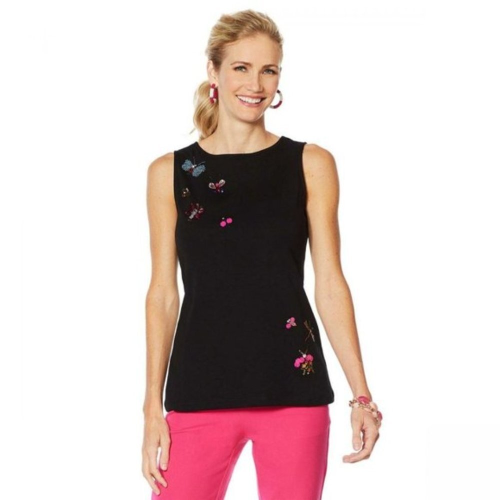 🛍3/$30🛍 Lemon Way Perfect Pima Butterfly Tank